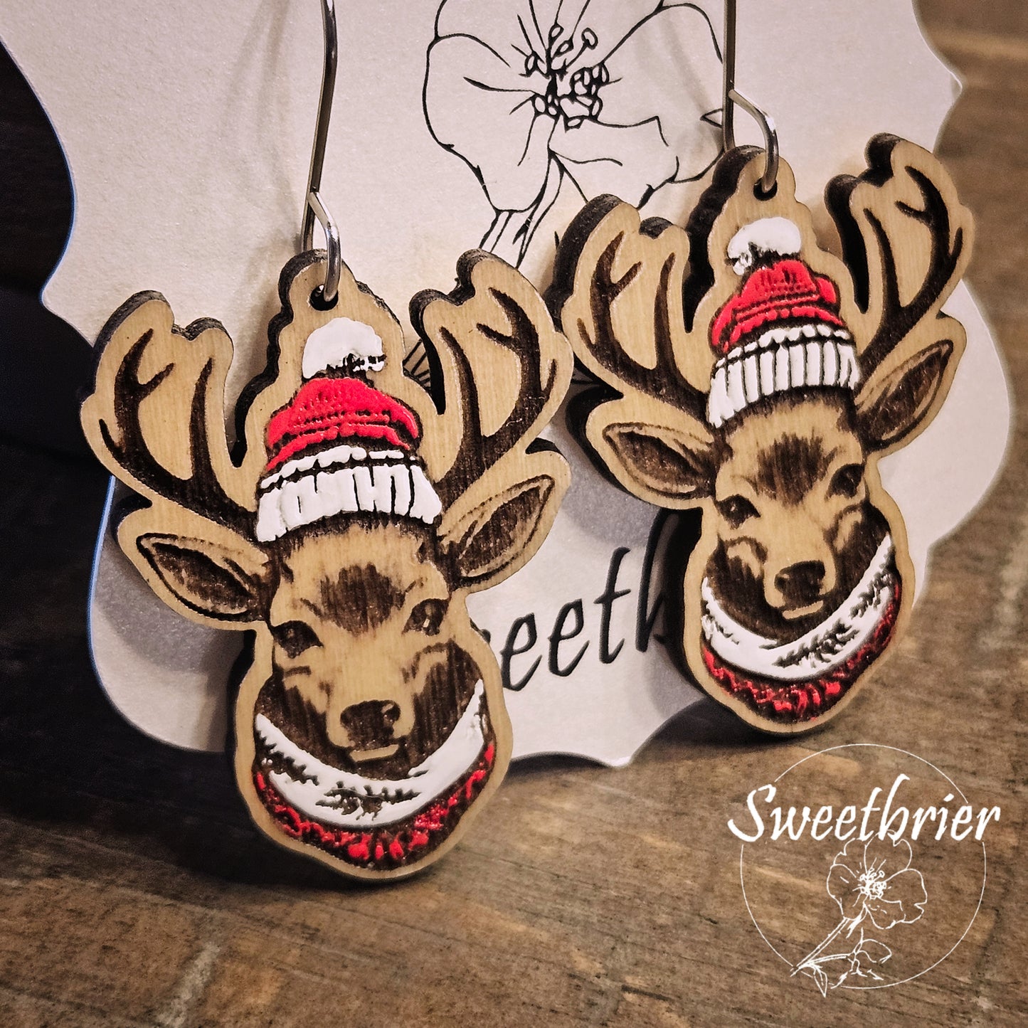Comfy Reindeer Earrings