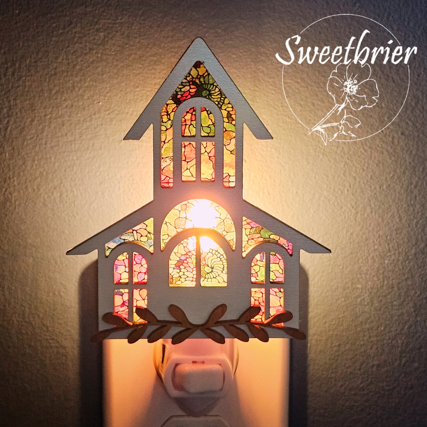 Stained Glass Church Nightlight