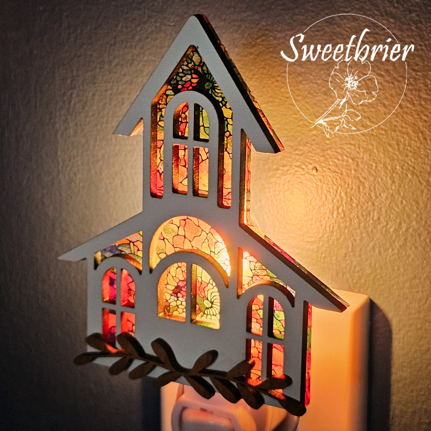 Stained Glass Church Nightlight