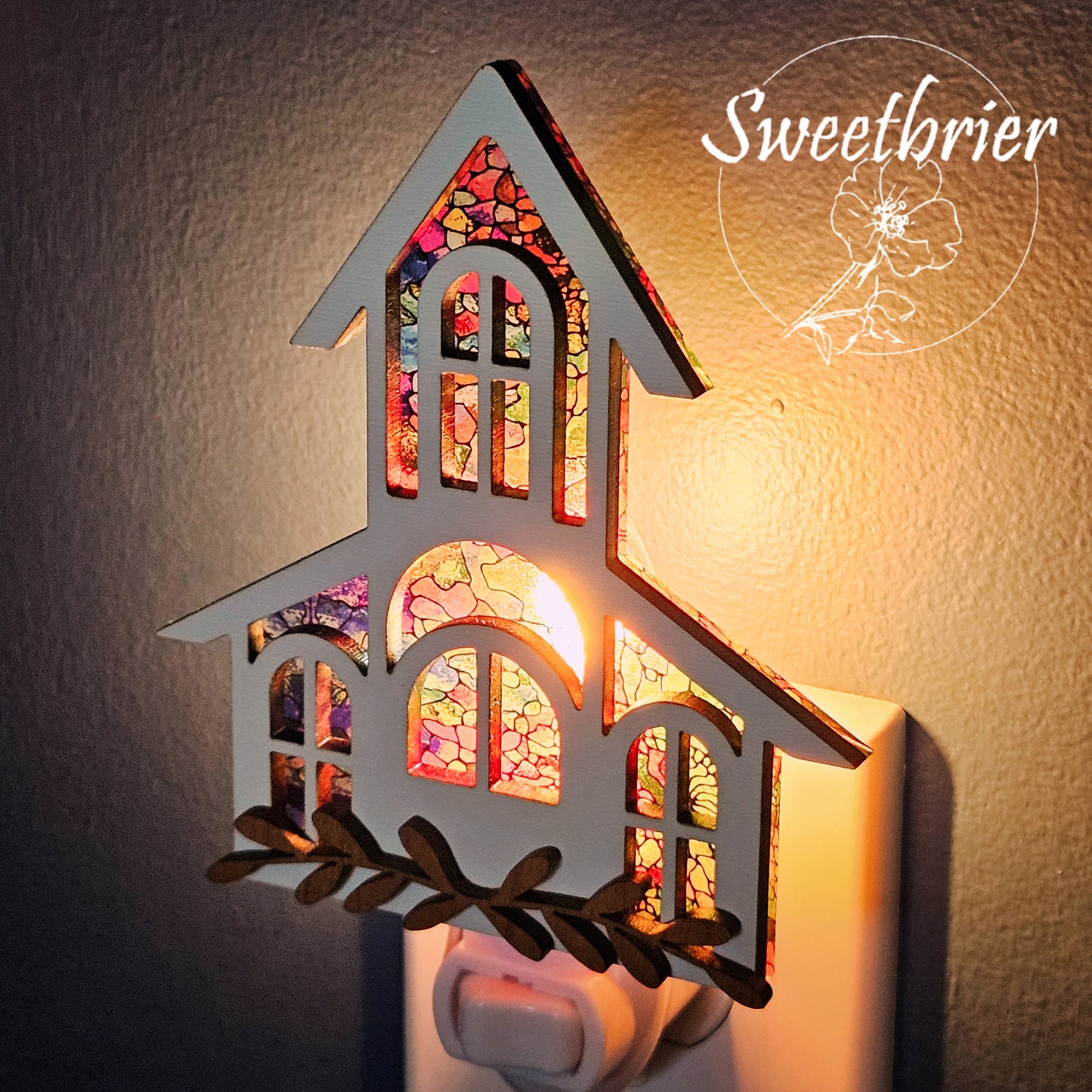Stained Glass Church Nightlight