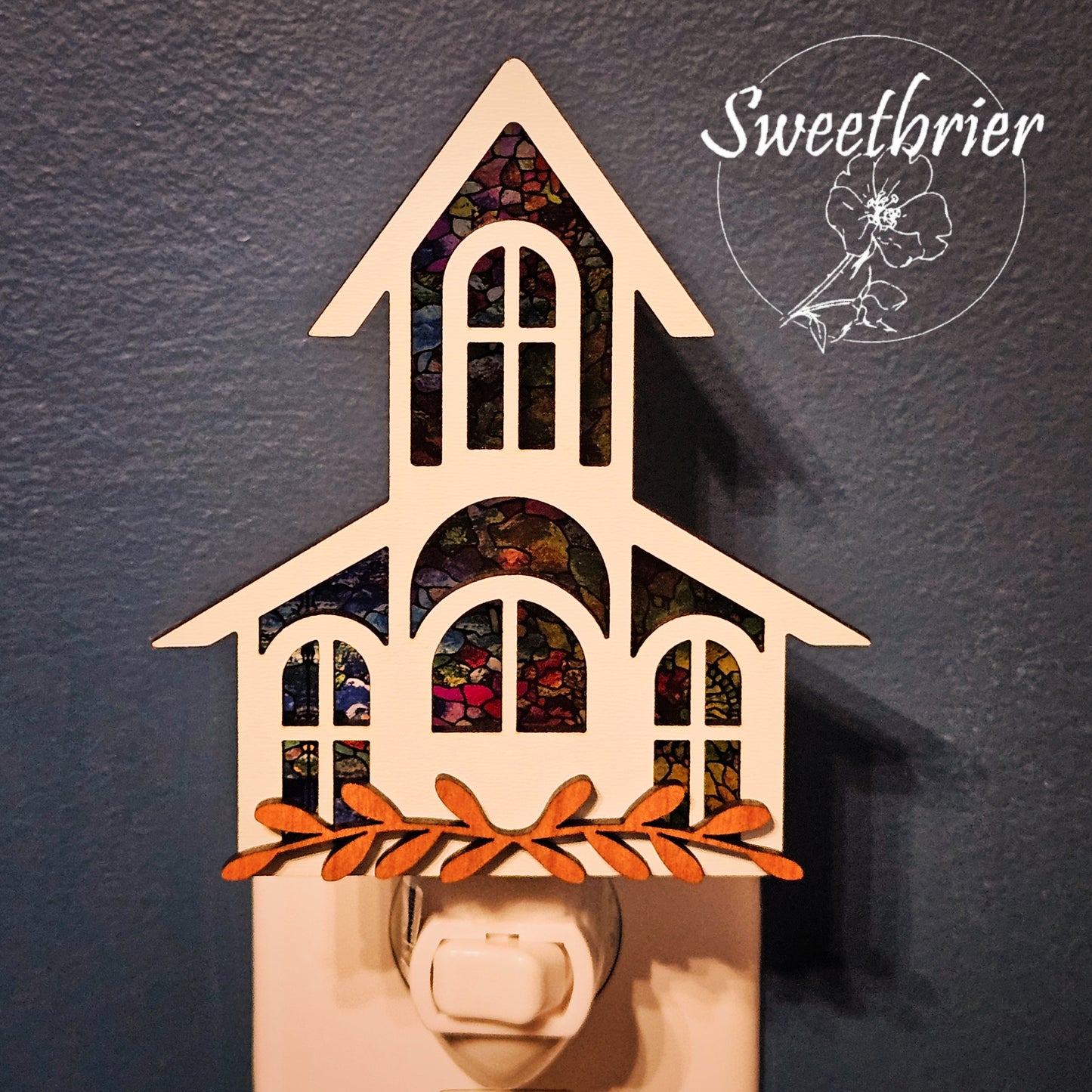 Stained Glass Church Nightlight