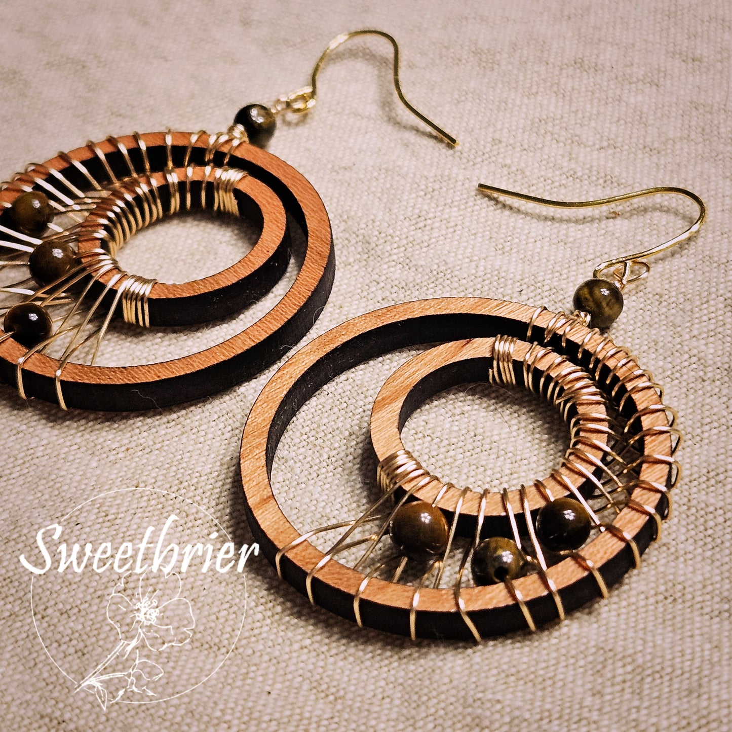 Golden Spiral Orbit Earrings
