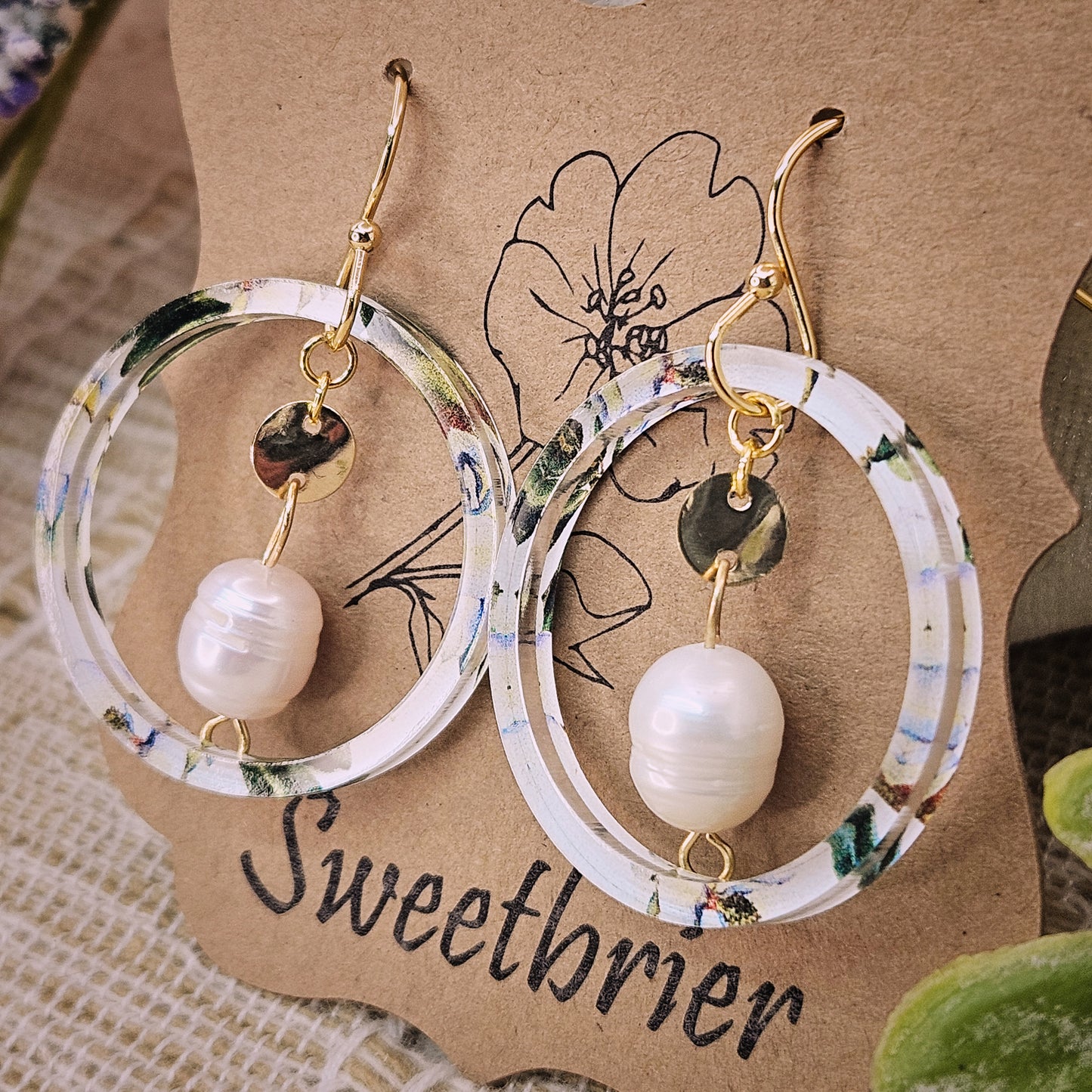 Magnolia Loop Pearl Drops