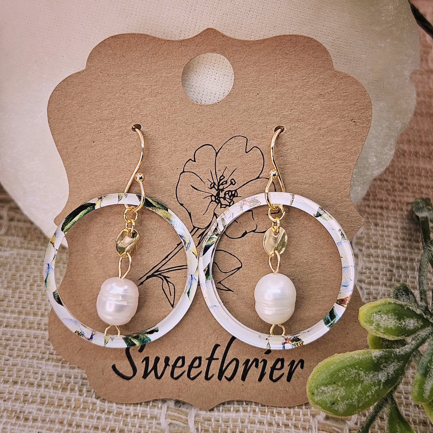Magnolia Loop Pearl Drops