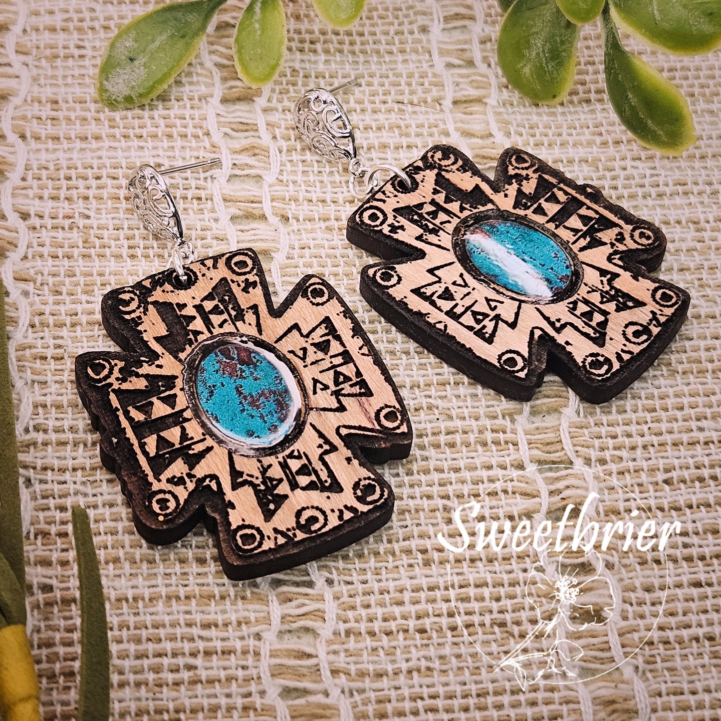 Southwest Cross Earrings