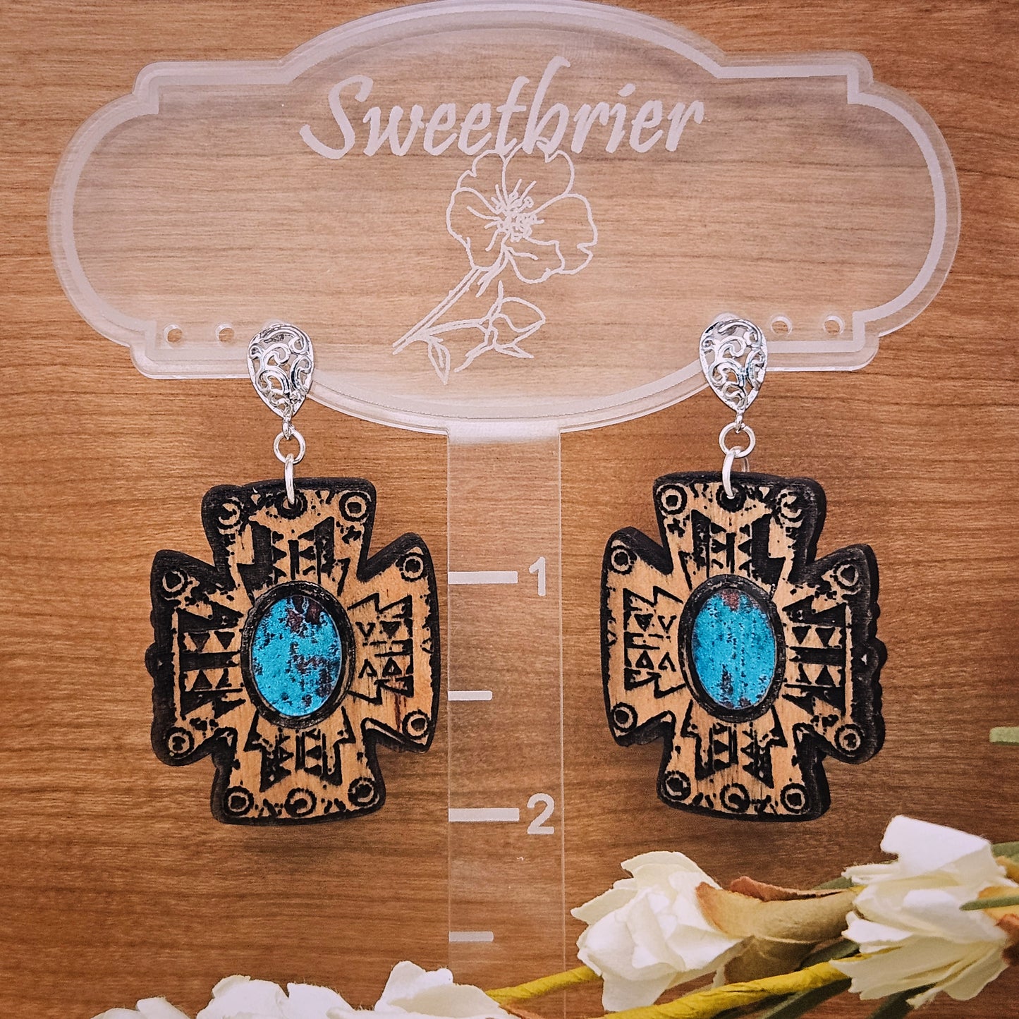Southwest Cross Earrings