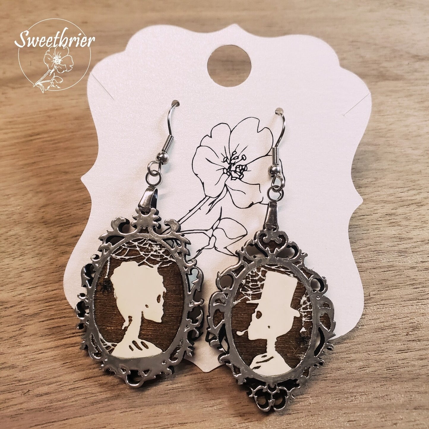 Skeleton Portrait Earrings