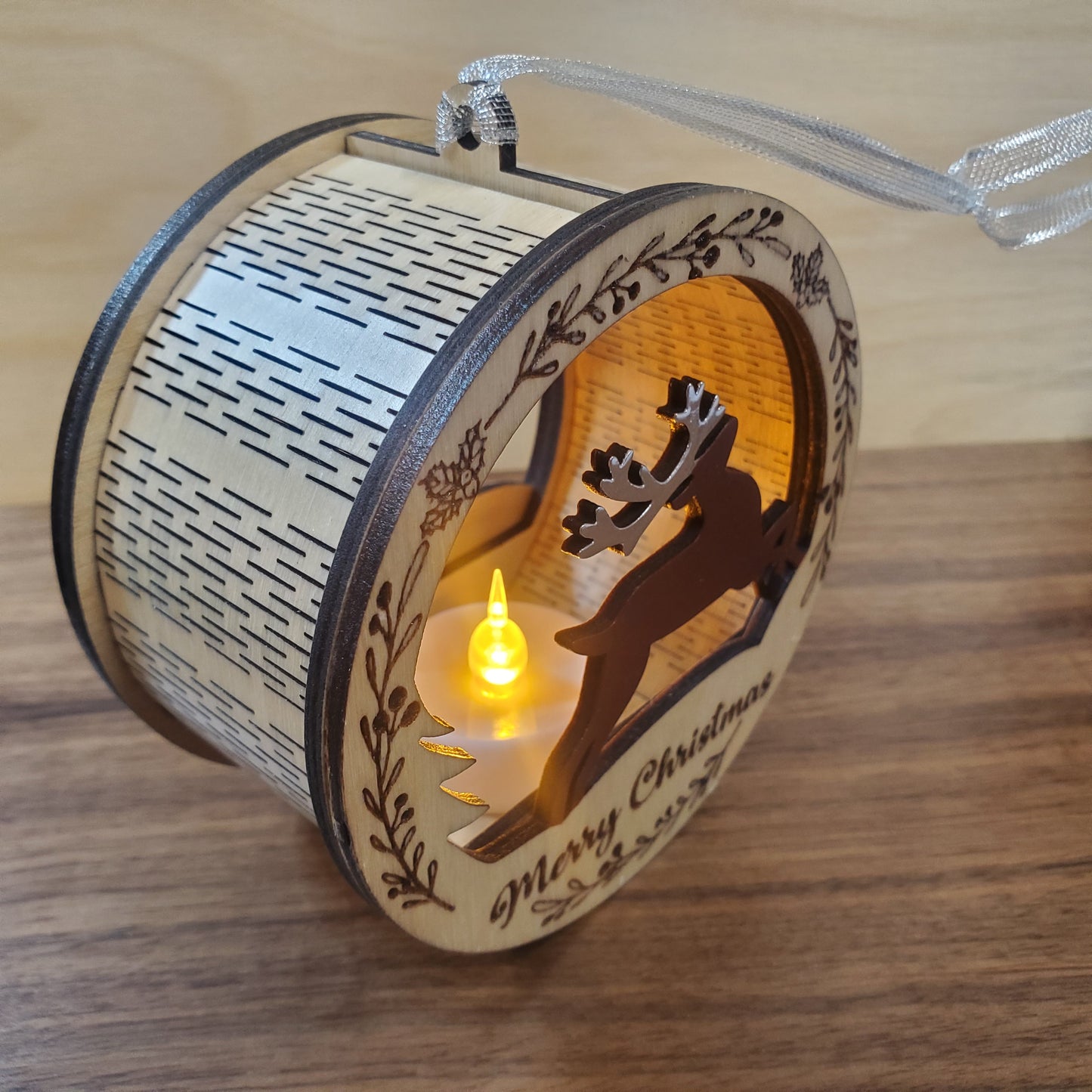 LED Santa Ornament
