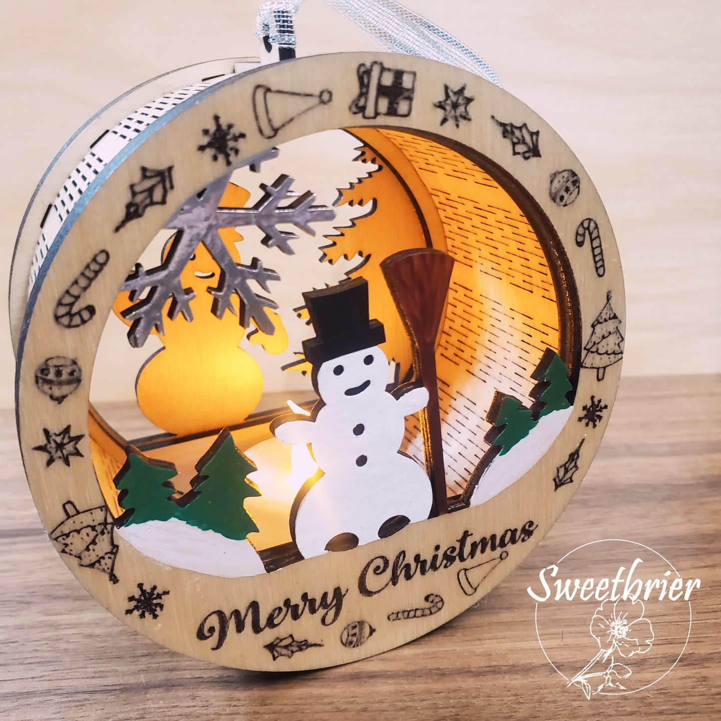 LED Snowman Ornament