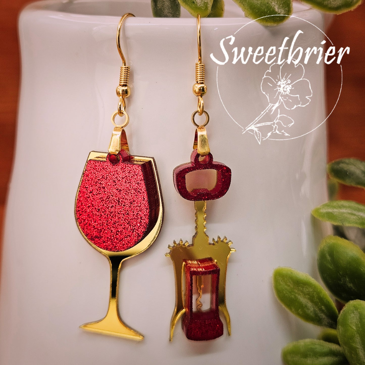 Sip & Sparkle Wine Lover Earrings