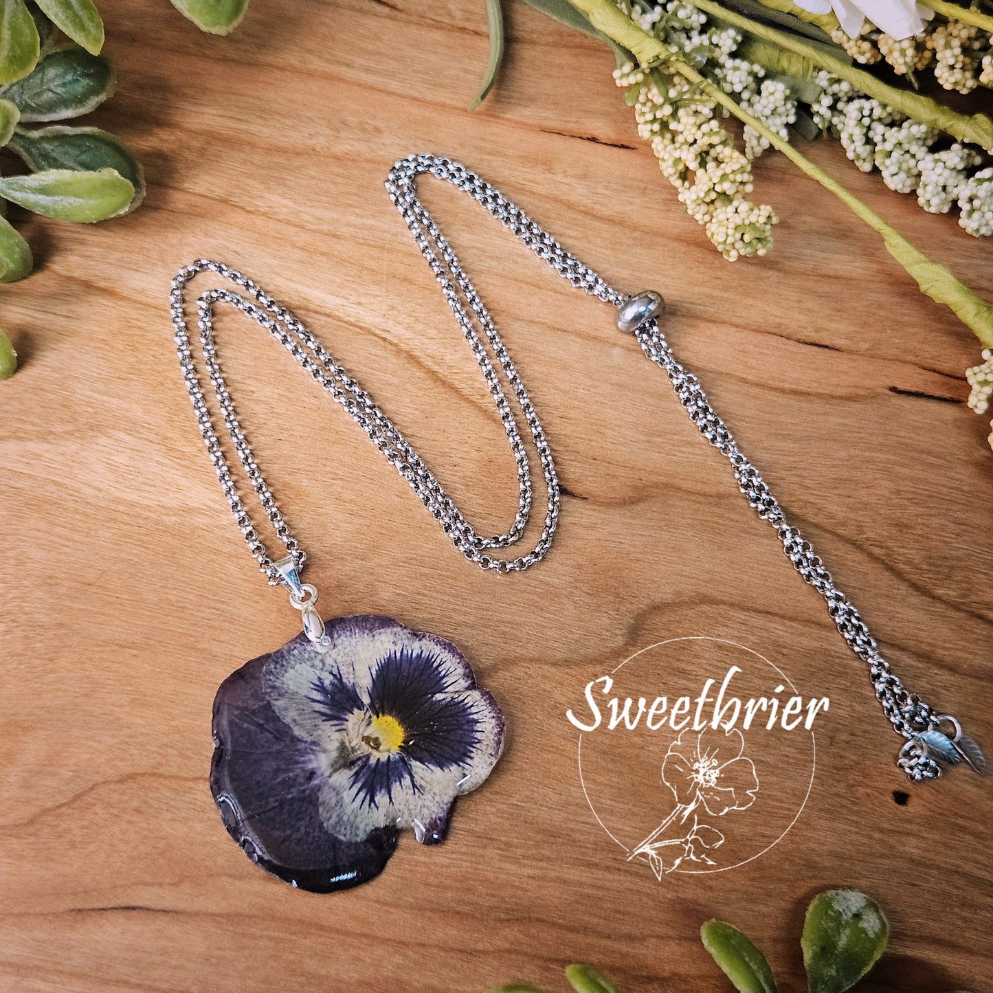 Deep Pansy Pendant