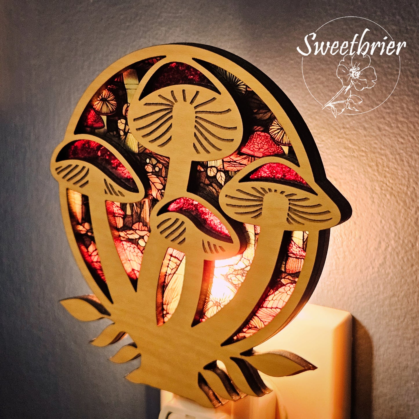 Amber Shroom Nightlight