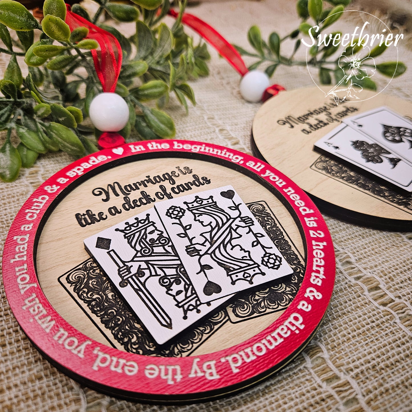 Marriage Deck of Cards Ornament