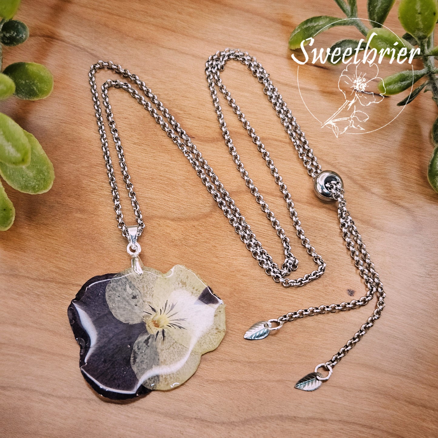 Soft Pansy Pendant