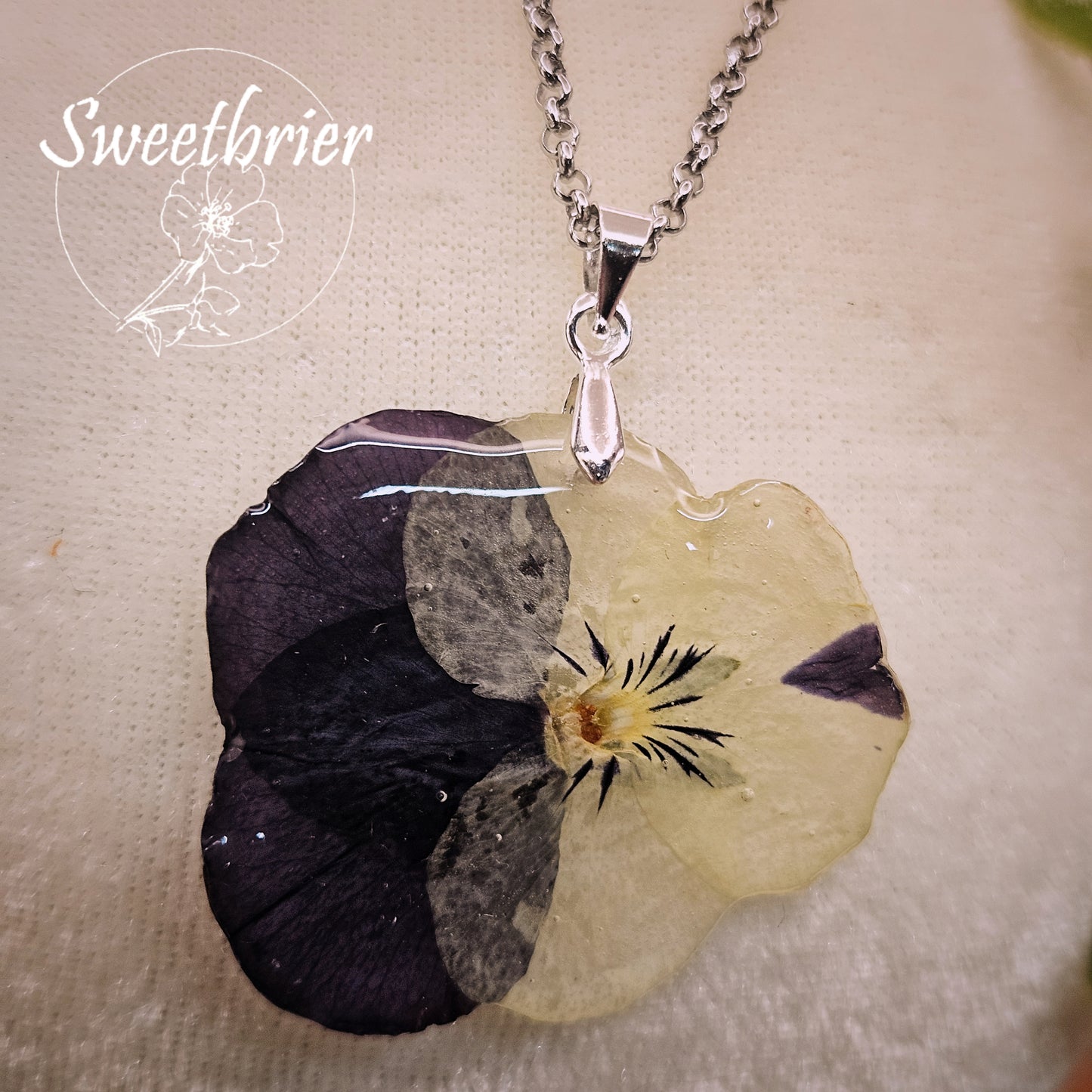 Soft Pansy Pendant