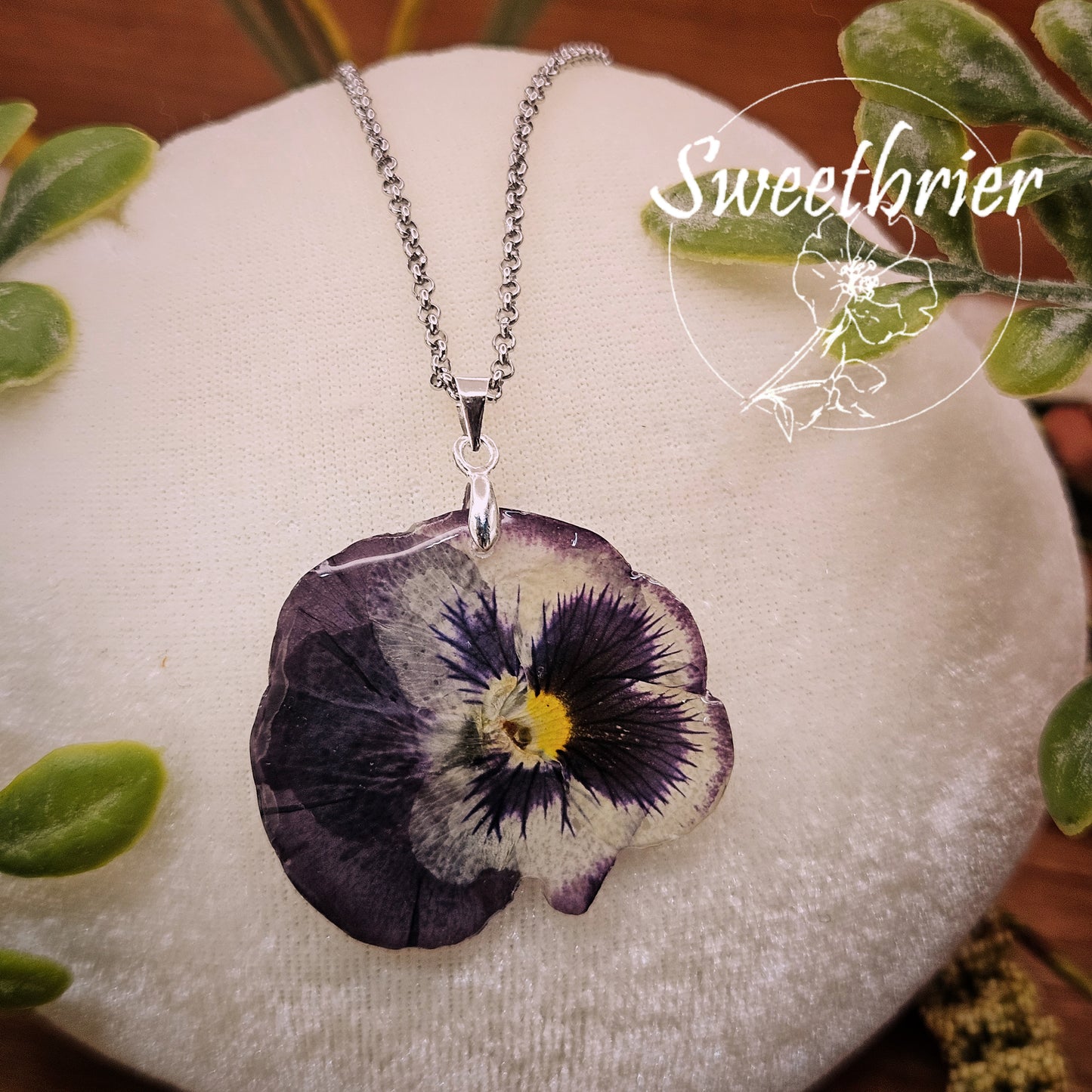 Deep Pansy Pendant