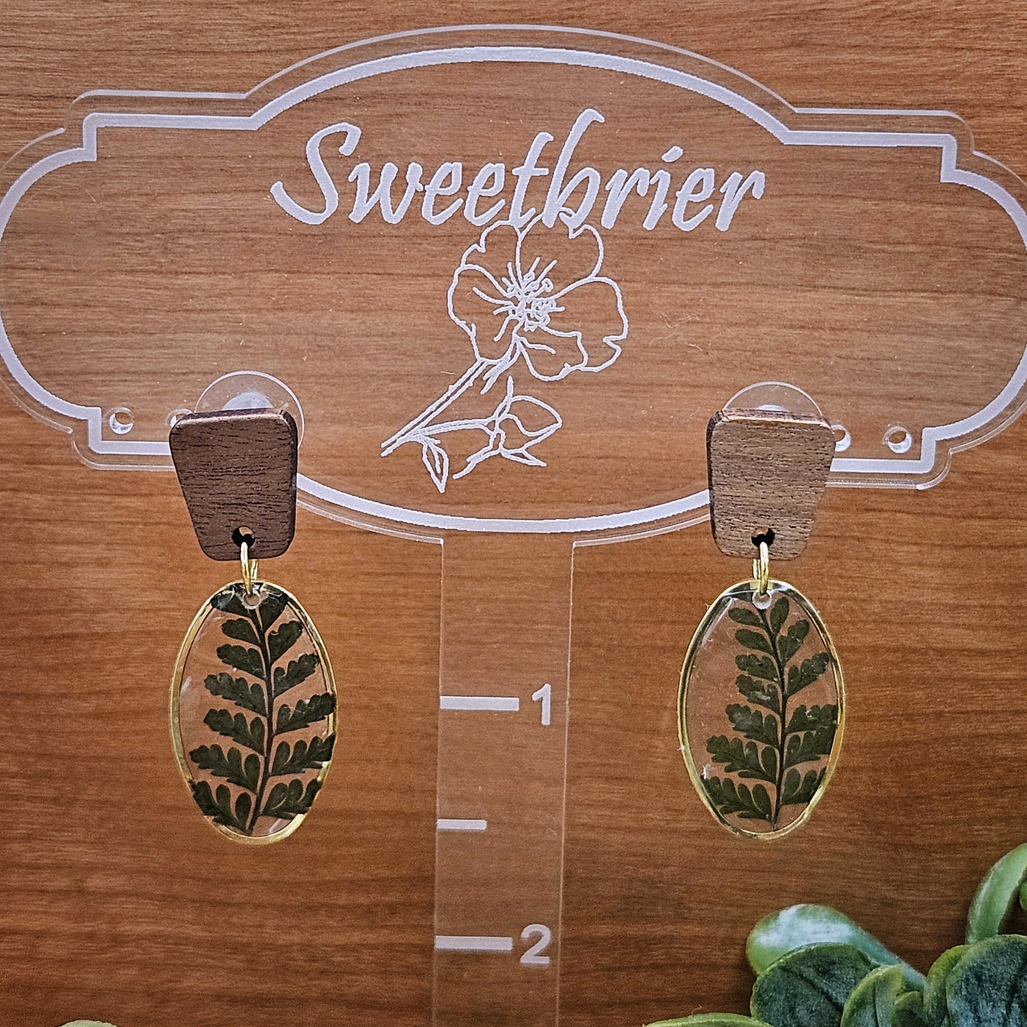 Woodland Fern Drop Earrings