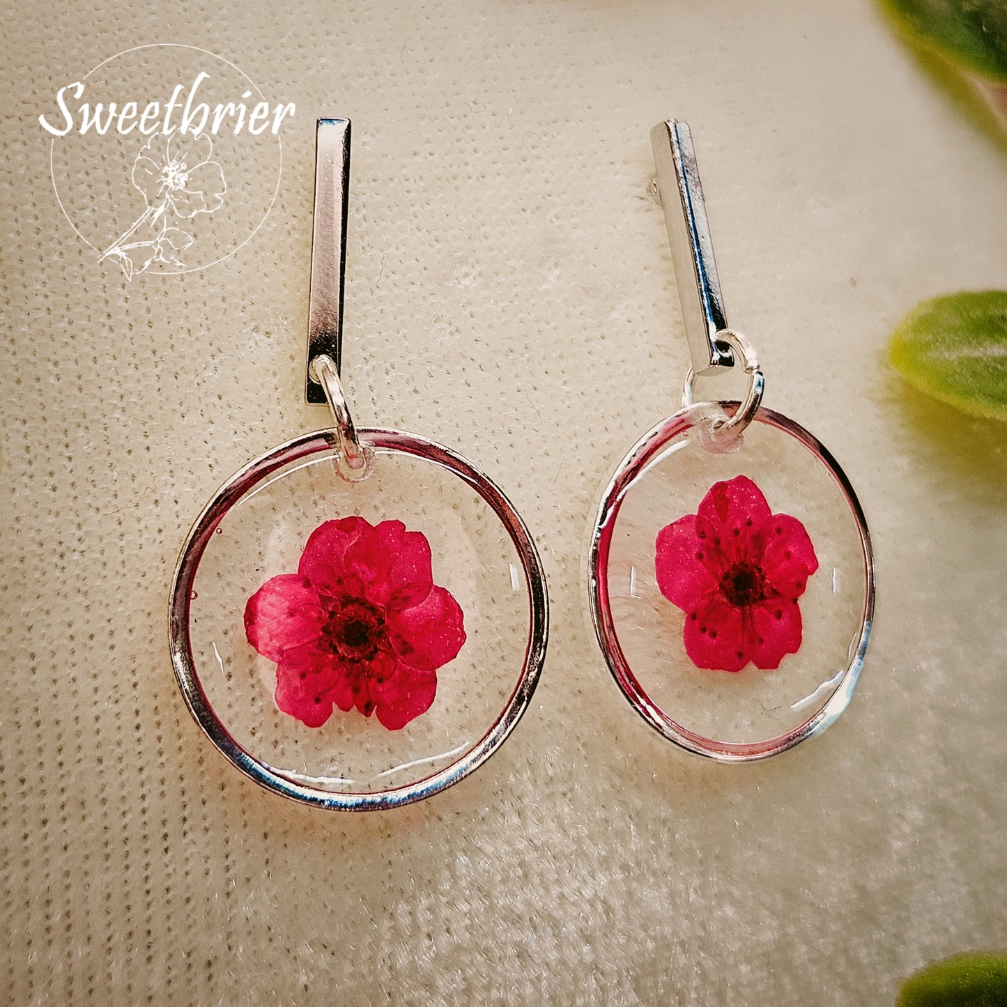 Rosy Bloom Drop Earrings