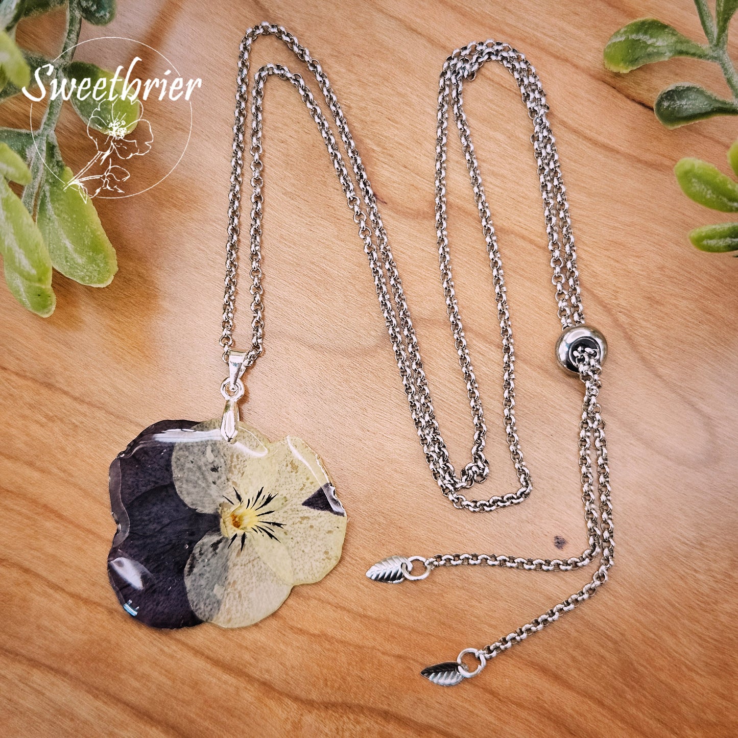 Soft Pansy Pendant