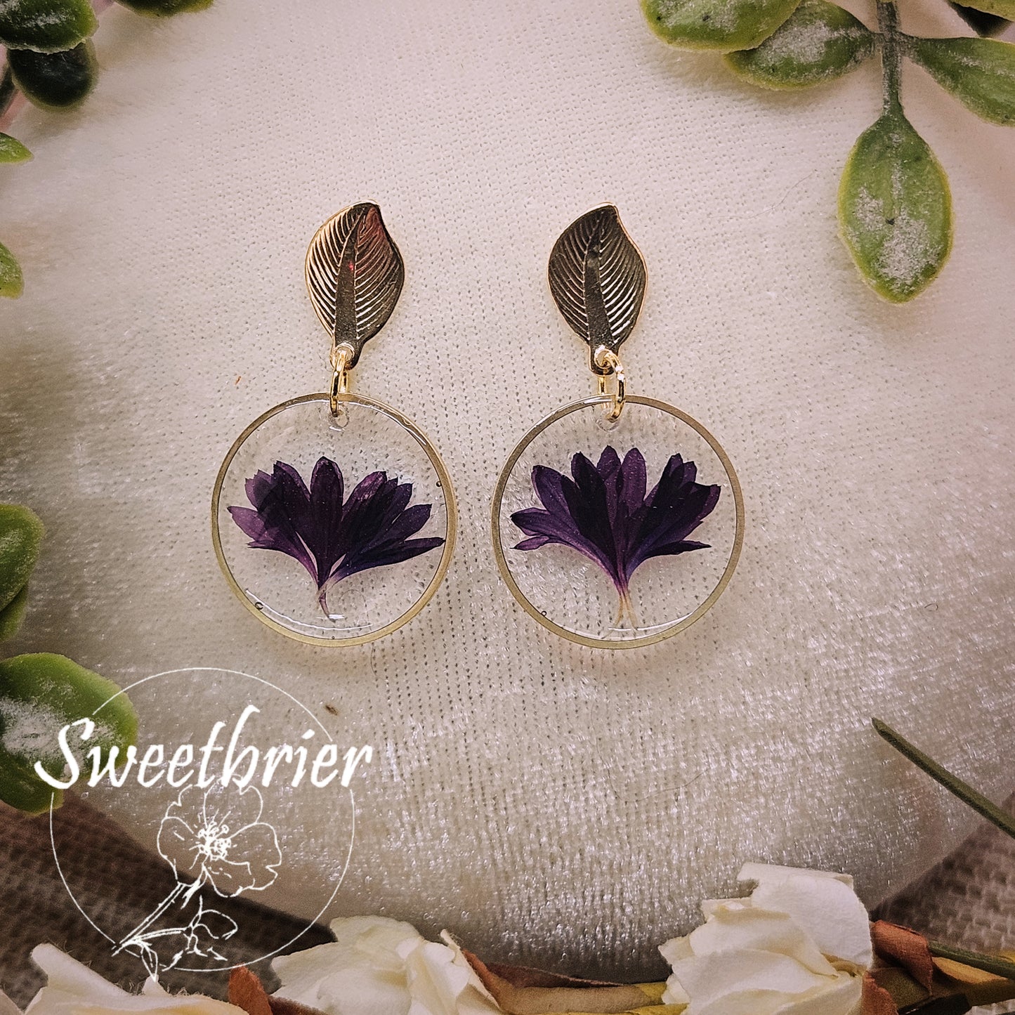 Purple Blossom Whisper Earrings