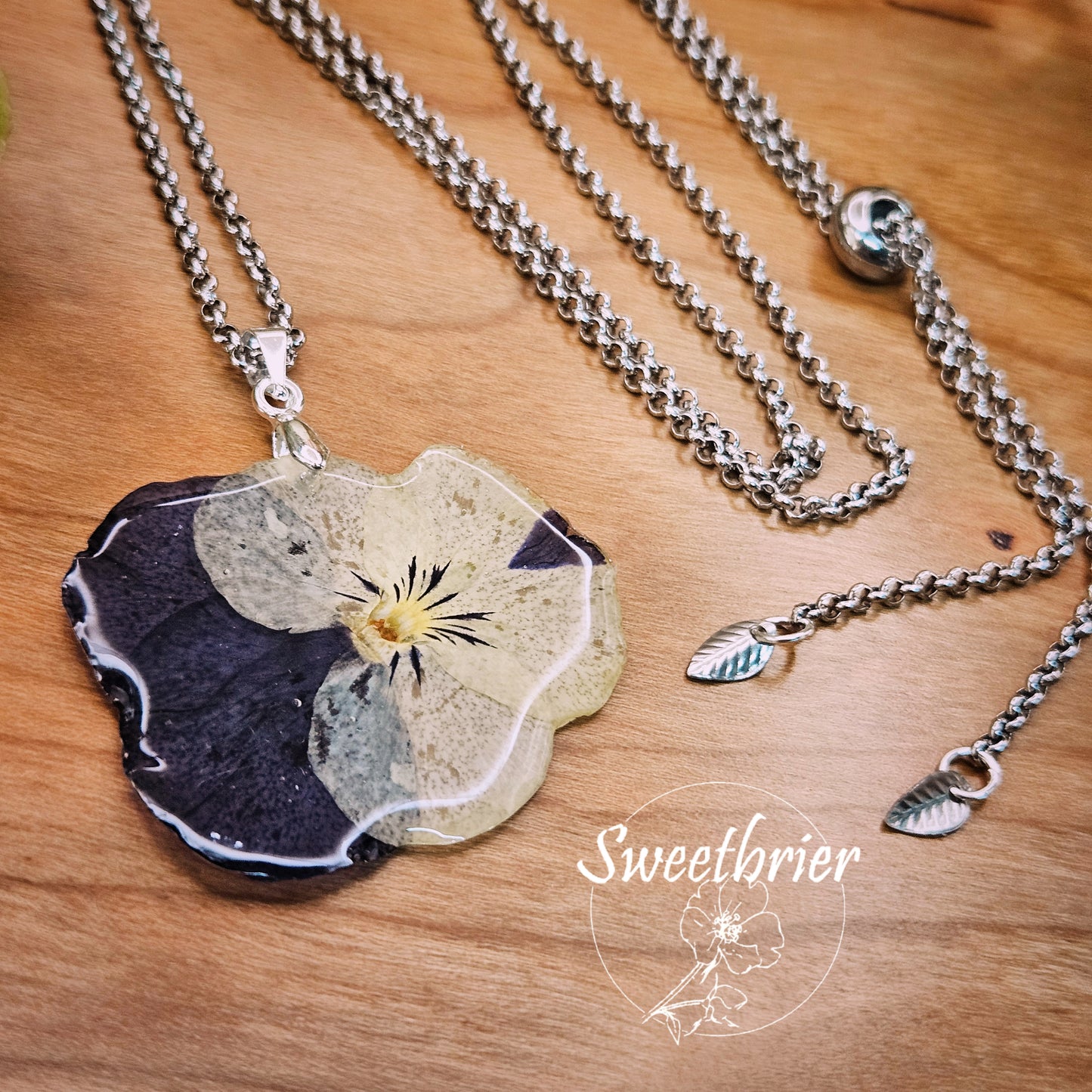 Soft Pansy Pendant