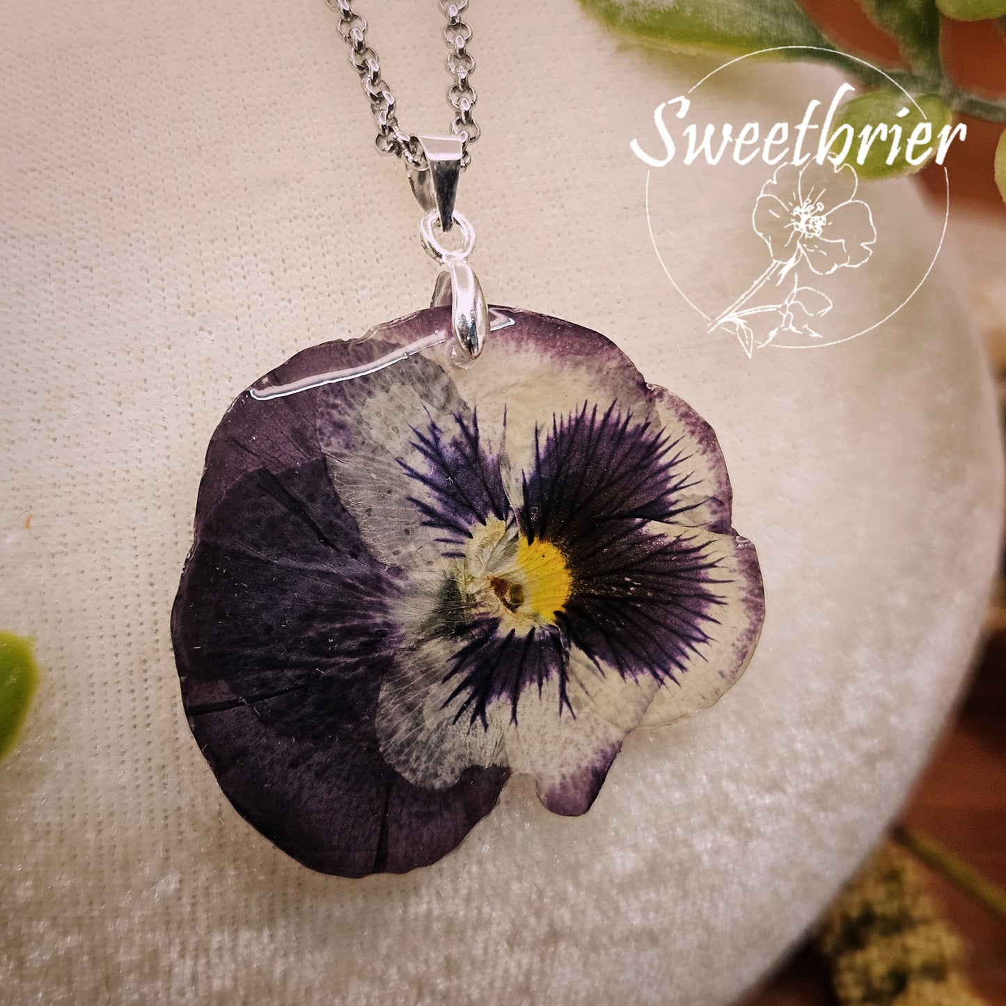 Deep Pansy Pendant