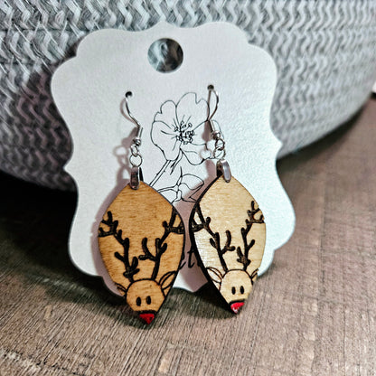 Peeking Reindeer Earrings