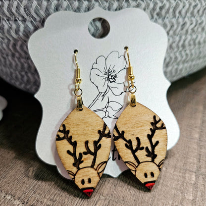 Peeking Reindeer Earrings
