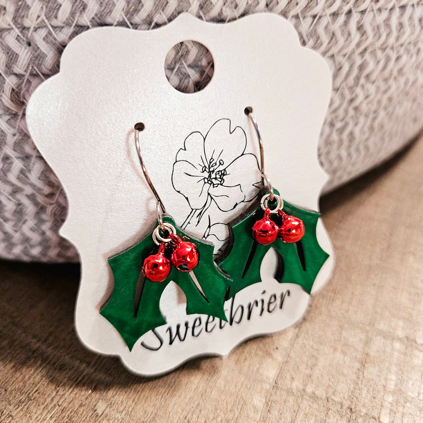 Holly Leaves Earrings