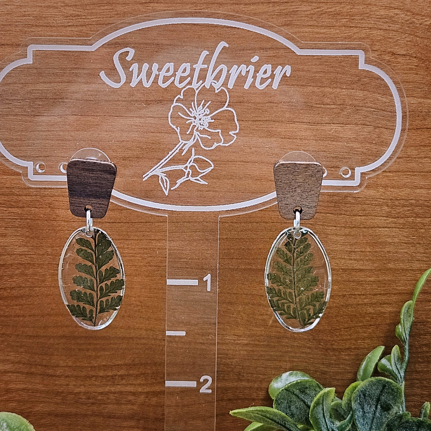 Woodland Fern Drop Earrings