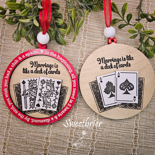Marriage Deck of Cards Ornament