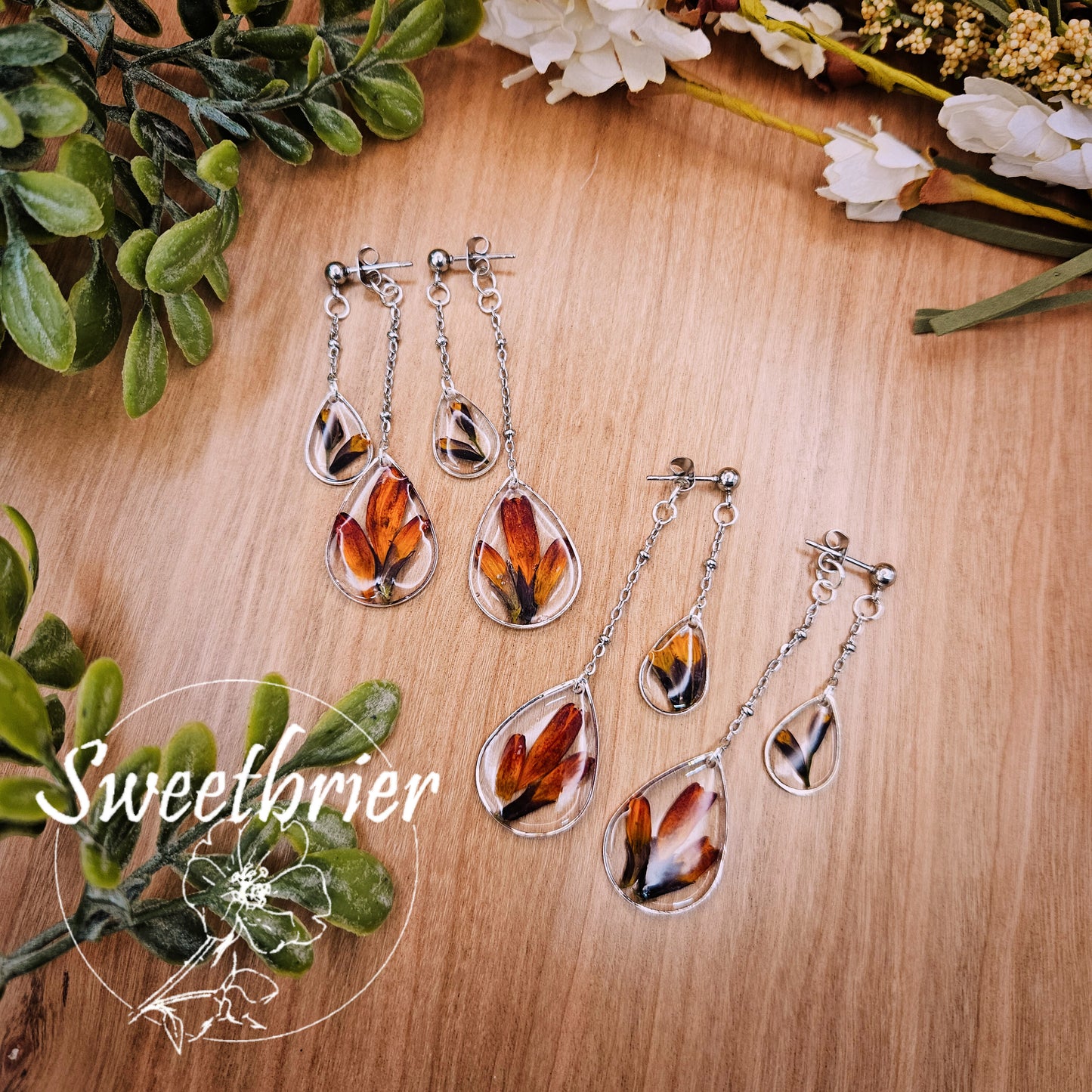 Ember Petal Jacket Earrings