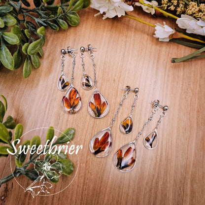 Ember Petal Jacket Earrings