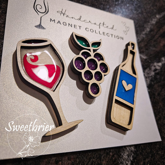 Wine Lovers Magnet Set