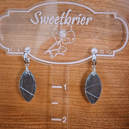 Botanical Vein Leaf Drop Earrings