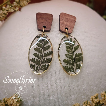 Woodland Fern Drop Earrings