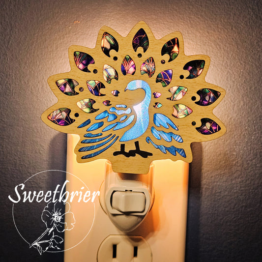 Jeweled Peacock Nightlight