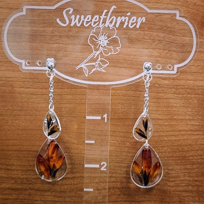 Ember Petal Jacket Earrings