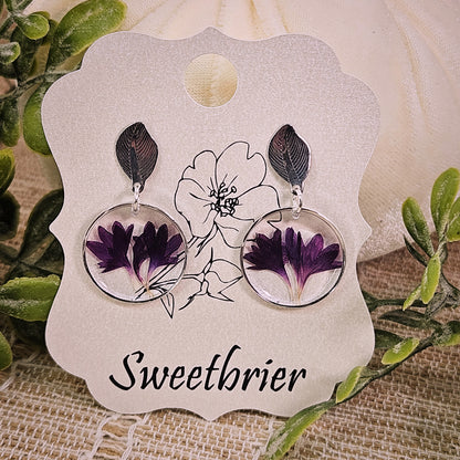 Purple Blossom Whisper Earrings