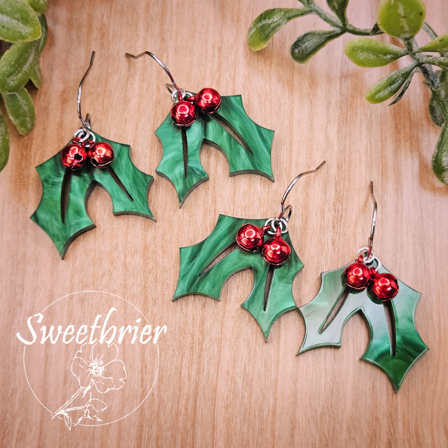 Holly Leaves Earrings