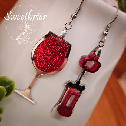 Sip & Sparkle Wine Lover Earrings
