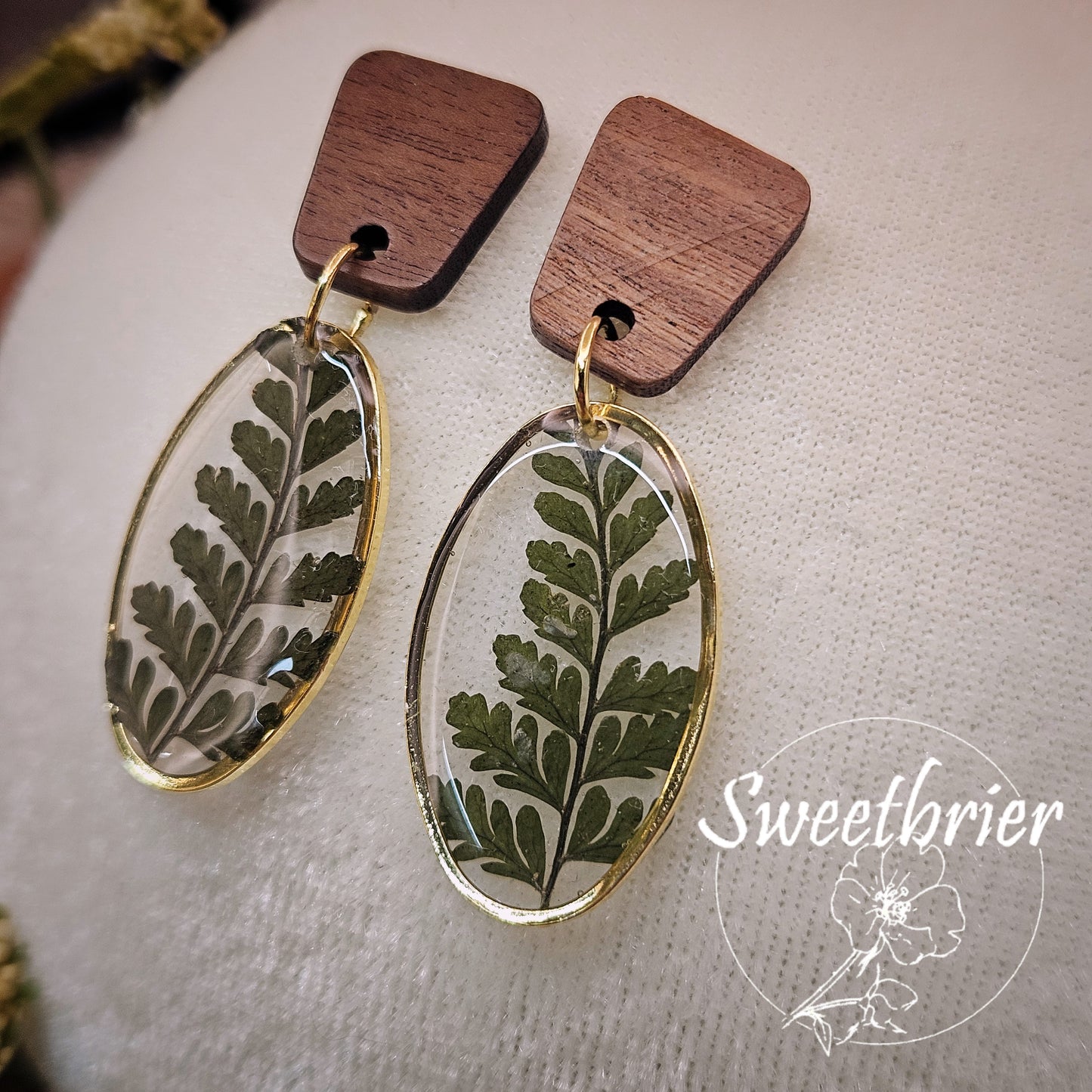 Woodland Fern Drop Earrings
