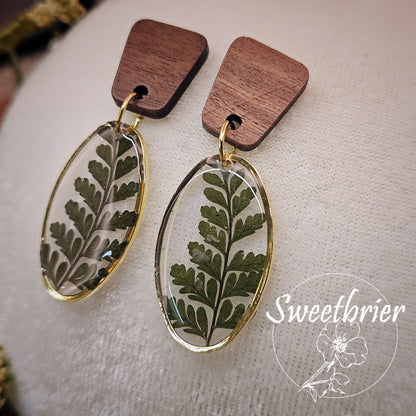 Woodland Fern Drop Earrings