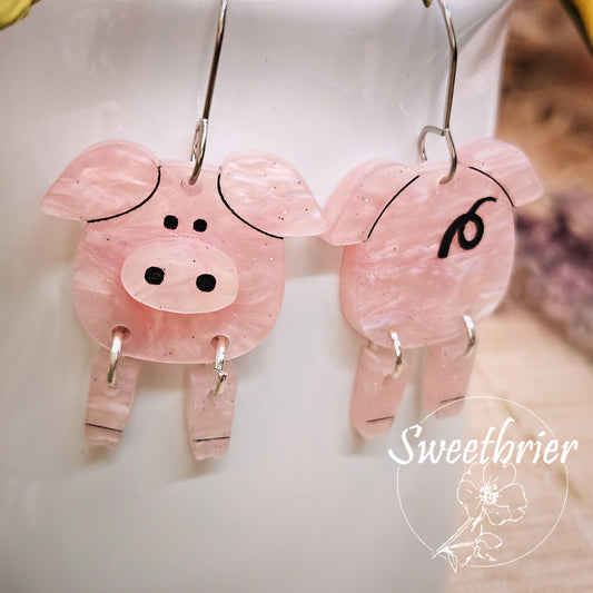 Wiggle Piglet Earrings