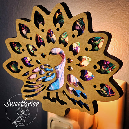 Jeweled Peacock Nightlight