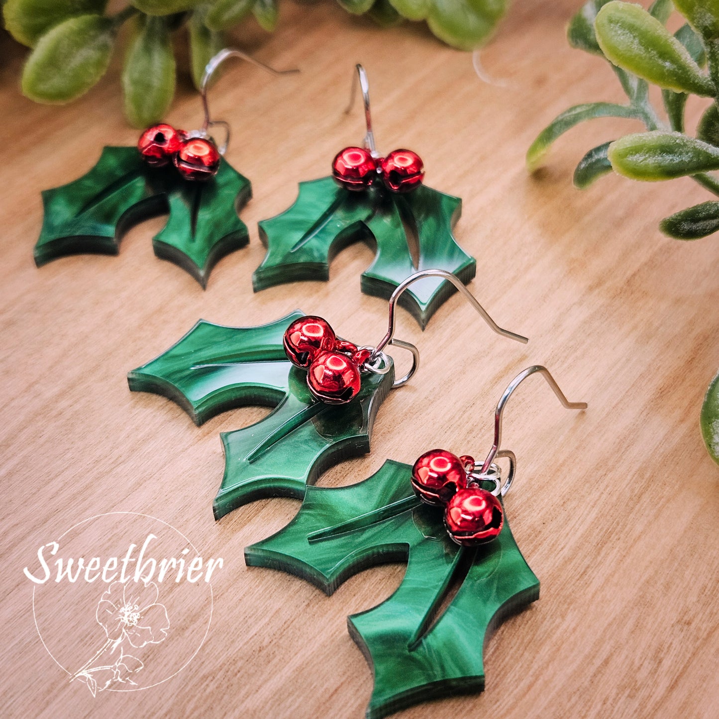 Holly Leaves Earrings