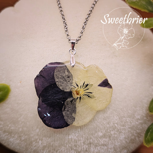 Soft Pansy Pendant