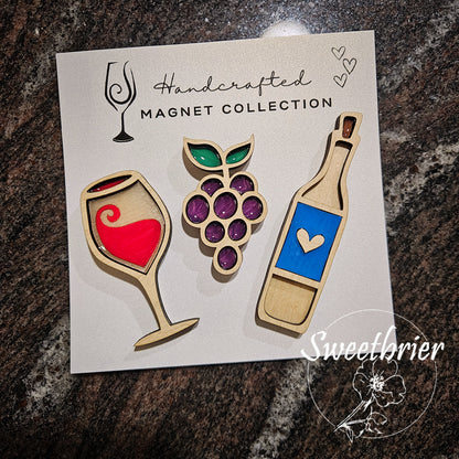 Wine Lovers Magnet Set