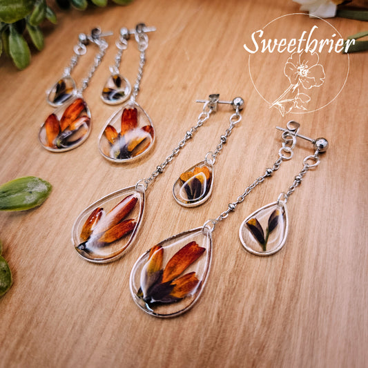 Ember Petal Jacket Earrings