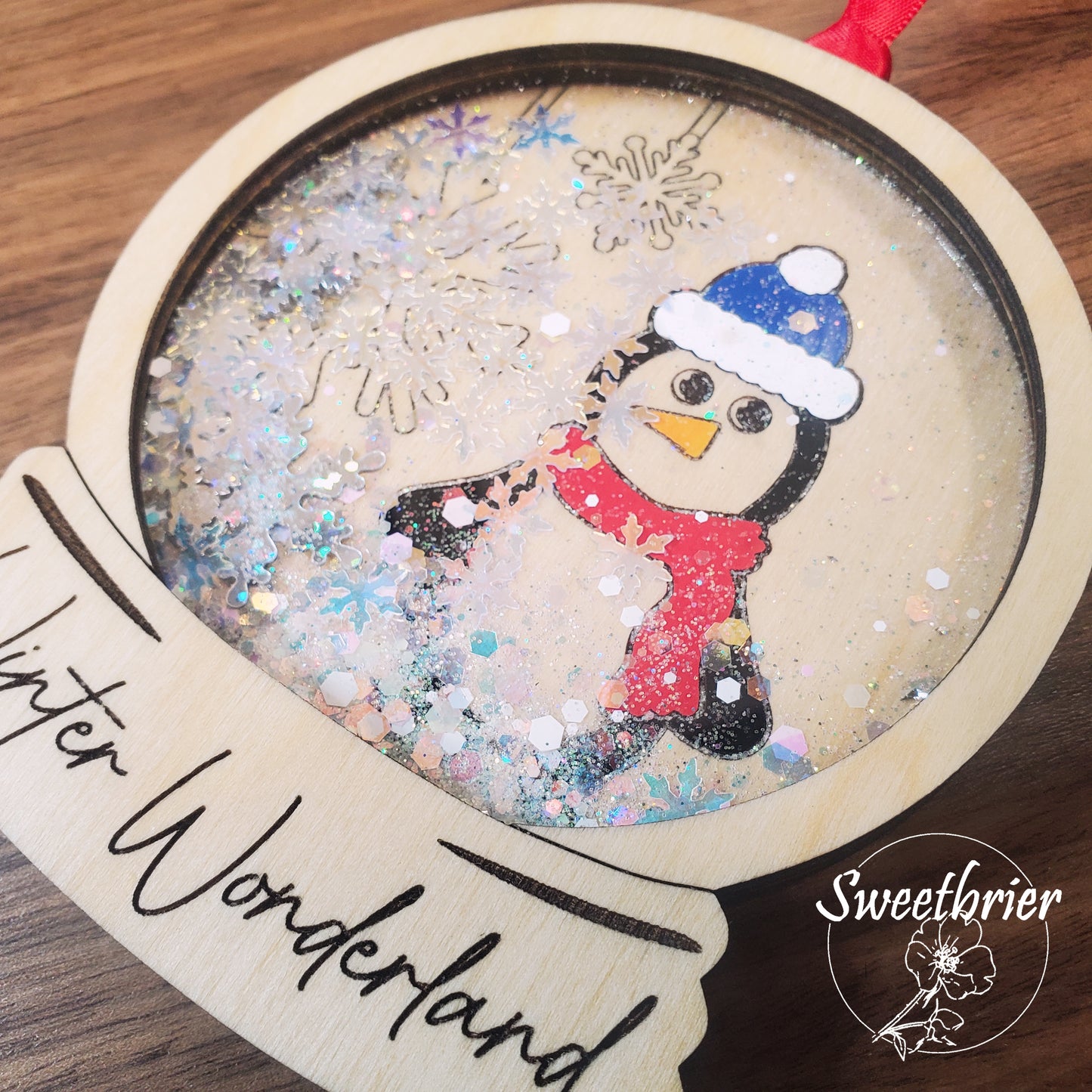 Shaker Penguin Ornament